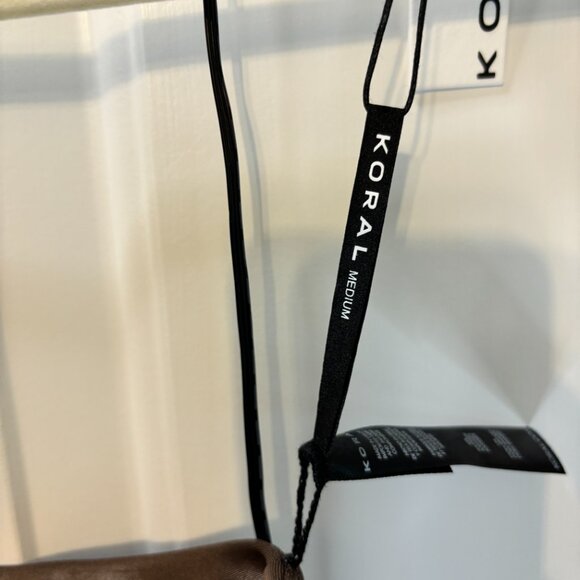 Koral Brown One-Shoulder Sports Bra - Picture 3 of 11